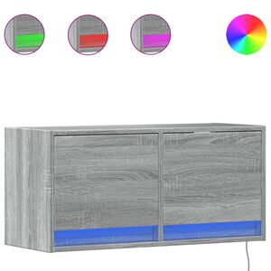 vidaXL sz&uuml;rke sonoma sz&iacute;nű fali TV-szekr&eacute;ny LED-del 80x31x35 cm
