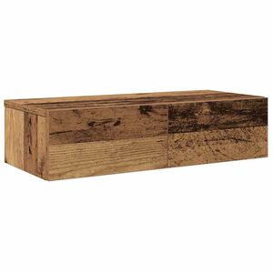 vidaXL Falipolc fi&oacute;kokkal r&eacute;gi fa 60x26,5x15 cm műszaki fa