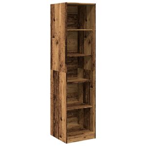 vidaXL antik fa sz&iacute;nű szerelt fa ruh&aacute;sszekr&eacute;ny 50 x 50 x 200 cm