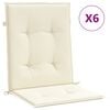 vidaXL 6 db kr&eacute;msz&iacute;nű oxford sz&ouml;vet h&aacute;tt&aacute;ml&aacute;s sz&eacute;kp&aacute;rna 100x50x3 cm
