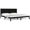 vidaXL Super King fekete t&ouml;m&ouml;r fenyőfa &aacute;gykeret 180 x 200 cm