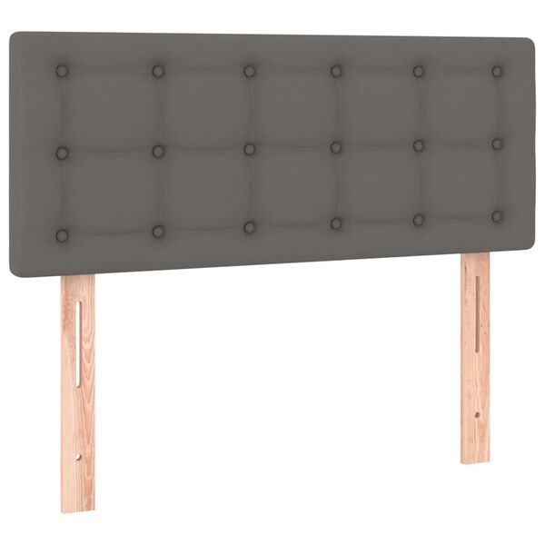 vidaXL szürke műbőr LED-es fejtámla 90 x 5 x 78/88 cm