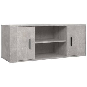 vidaXL betonsz&uuml;rke szerelt fa TV-szekr&eacute;ny 100x35x40 cm