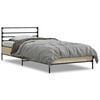 vidaXL sonoma t&ouml;lgysz&iacute;nű szerelt fa &eacute;s f&eacute;m &aacute;gykeret 75 x 190 cm