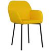 vidaXL 2 db sárga bársony étkezőszék