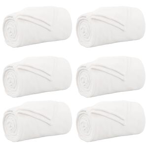vidaXL Takar&oacute;k 6 db Feh&eacute;r 150 x 200 cm 4.68 kg Gyapj&uacute;