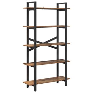 vidaXL K&ouml;nyvespolc 5 szintes 100 x 33,5 x 178 cm Szerelt Fa &Ouml;reg fa