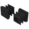 vidaXL V&eacute;gsapk&aacute;k 2 db Fekete 15 x 15 x 15 mm PP