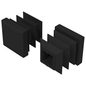 vidaXL V&eacute;gsapk&aacute;k 2 db Fekete 15 x 15 x 15 mm PP