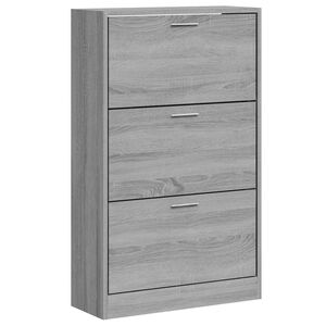 vidaXL sz&uuml;rke sonoma sz&iacute;nű szerelt fa cipősszekr&eacute;ny 63x24x103 cm