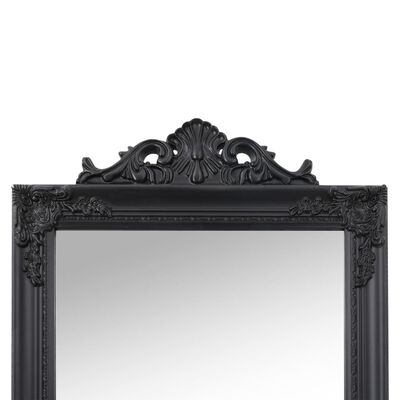 vidaXL fekete szabadon álló tükör 45x180 cm