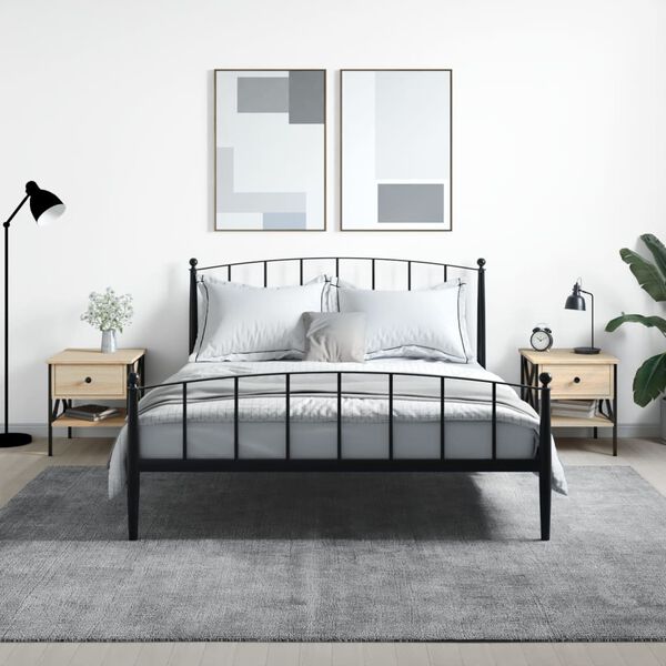 vidaXL 2 db sonoma t&ouml;lgy sz&iacute;nű szerelt fa &eacute;jjeliszekr&eacute;ny 40x42x45 cm