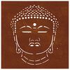 vidaXL Buddha fej mint&aacute;s corten ac&eacute;l kerti fald&iacute;sz 55 x 55 cm