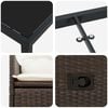 vidaXL Kert &eacute;tkező szett p&aacute;rn&aacute;val 7 pcs Barna polirattan