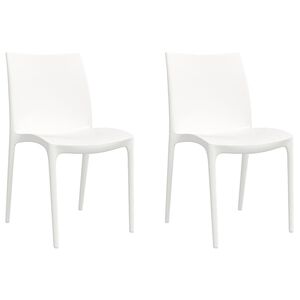 vidaXL 2 db feh&eacute;r polipropil&eacute;n kerti sz&eacute;k 50 x 46 x 80 cm