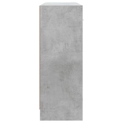 vidaXL betonszürke szerelt fa tálalószekrény 91x28x75 cm