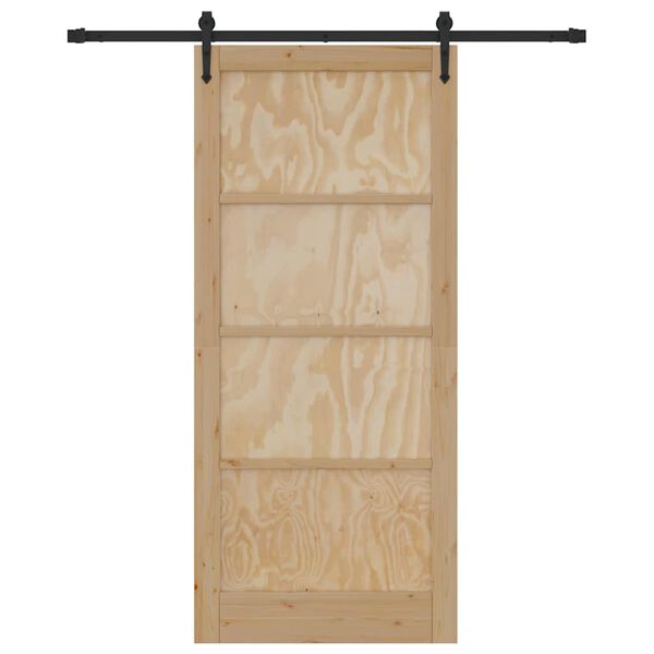 vidaXL Cs&uacute;sz&oacute; ajt&oacute; ORKDAL Barna 93 x 211 cm T&ouml;m&ouml;r fenyőfa