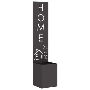 vidaXL Kertvédő vászon Fekete 32 x 140 cm Hidegen hengerelt acél