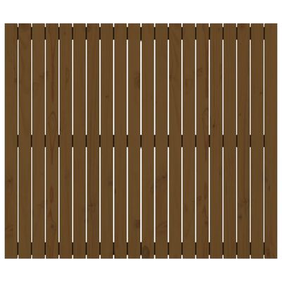 vidaXL mézbarna tömör fenyőfa fali fejtámla 127,5x3x110 cm