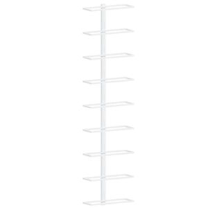 vidaXL feh&eacute;r vas falra szerelhető bortart&oacute; &aacute;llv&aacute;ny 9 palacknak