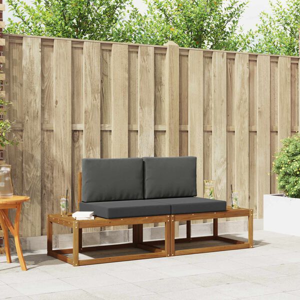 vidaXL K&uuml;lt&eacute;ri kanap&eacute; szett p&aacute;rn&aacute;val 2 pcs Term&eacute;szetes