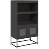 vidaXL Magast&aacute;bla Fekete 68x39x123 cm Ac&eacute;l