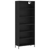 vidaXL fekete szerelt fa magasszekr&eacute;ny 69,5x32,5x180 cm