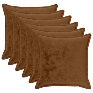 vidaXL P&aacute;rna huzat 6 pcs HOUTEN Vil&aacute;gos Barna 70 x 70 cm Flanell