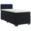 vidaXL Boxspring &aacute;gy matraccal &eacute;s LED-del Fekete 90 x 190 cm B&aacute;rsony