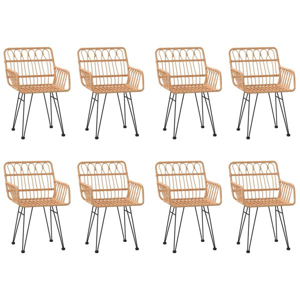 vidaXL 9 részes polyrattan kerti étkezőgarnitúra