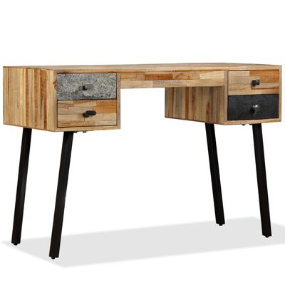 vidaXL tömör újrahasznosított fa íróasztal 110 x 50 x 76 cm