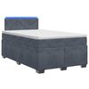 vidaXL Boxspring &aacute;gy matraccal &eacute;s LED-del S&ouml;t&eacute;tsz&uuml;rke 120 x 190 cm