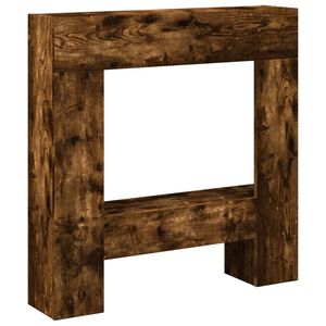 vidaXL f&uuml;st&ouml;s t&ouml;lgy sz&iacute;nű szerelt fa kandall&oacute;burkolat 81 x 18 x 82 cm