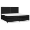 vidaXL fekete sz&ouml;vet rug&oacute;s &aacute;gy matraccal 200 x 200 cm