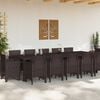vidaXL Kert &eacute;tkező szett 13 db Barna &eacute;s antracit Polyrattan &eacute;s ac&eacute;l