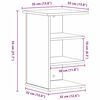 vidaXL Oldals&oacute; szekr&eacute;ny Fekete t&ouml;lgy 35 x 35 x 55 cm Faanyag
