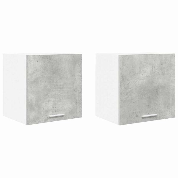 vidaXL F&uuml;ggő szekr&eacute;ny 2 pcs Beton sz&uuml;rke &eacute;s feh&eacute;r 40 x 31 x 40 cm