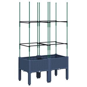 vidaXL k&eacute;ksz&uuml;rke polipropil&eacute;n r&aacute;csos kerti &uuml;ltetől&aacute;da 80 x 40 x 142,5 cm