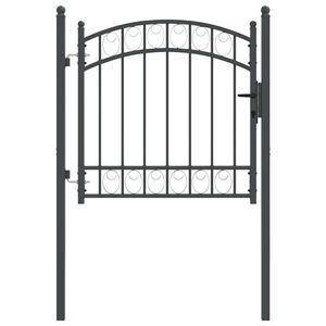 vidaXL Ker&iacute;t&eacute;s kapu EMMEN 104 x 86 cm Z&aacute;rolhat&oacute; Porsz&oacute;rt Ac&eacute;l Sz&uuml;rke