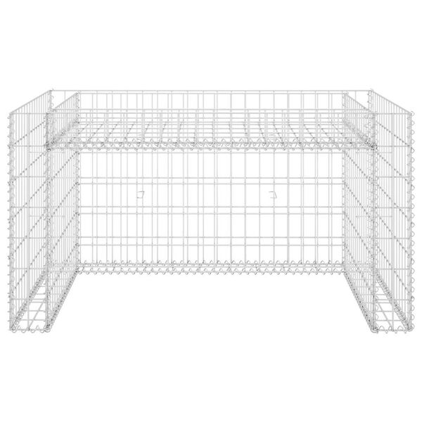 vidaXL acélhuzal fűnyírótároló magaságyással 110 x 80 x 60 cm