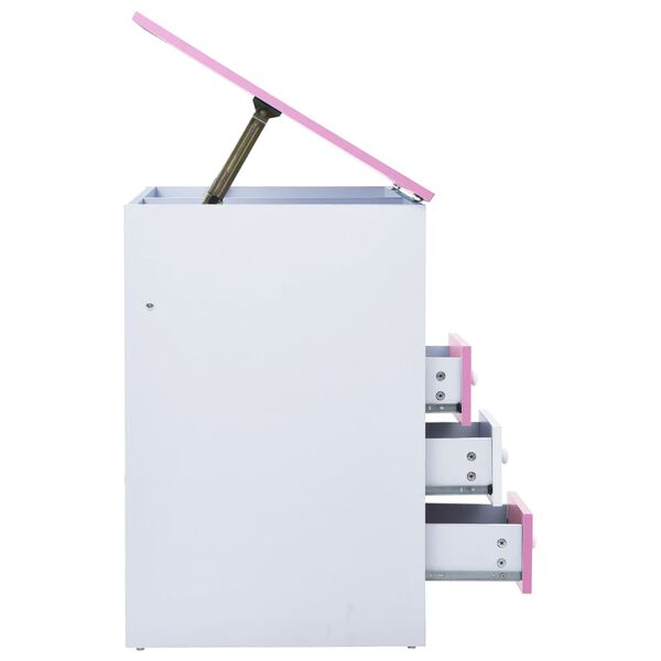 vidaXL rózsaszín és fehér dönthető gyerekíróasztal