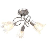 vidaXL átlátszó üveg lámpaernyős mennyezeti lámpa 3 db E14-es izzóhoz