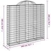 vidaXL 3 db &iacute;ves horganyzott vas gabion kos&aacute;r 200x30x180/200 cm