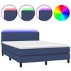 vidaXL k&eacute;k sz&ouml;vet rug&oacute;s &eacute;s LED-es &aacute;gy matraccal 140x190 cm