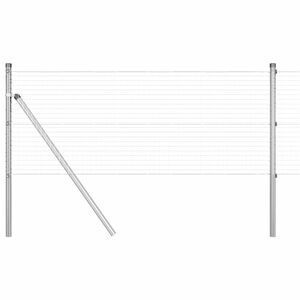 vidaXL Hegesztett dr&oacute;th&aacute;l&oacute;s ker&iacute;t&eacute;s talaj r&ouml;gz&iacute;t&eacute;s 25 x 0,4 m Ez&uuml;st