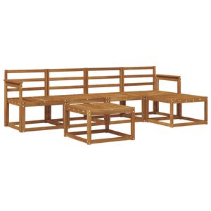 vidaXL K&uuml;lt&eacute;ri kanap&eacute; szett 6 pcs Term&eacute;szetes