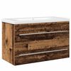 vidaXL F&uuml;rdőszobai mosd&oacute;szekr&eacute;ny 2 db &Ouml;reg fa 80 x 38,5 x 48 cm