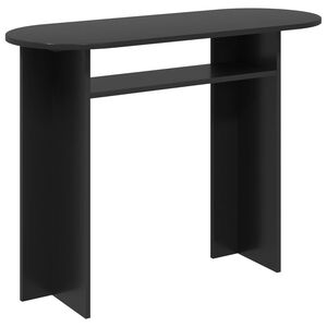 vidaXL Konzolasztal Fekete T&ouml;lgy 100 x 39,5 x 75 cm Szerelt Fa