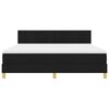vidaXL Boxspring ágy matraccal matracmal Fekete 180 x 200 cm szövet