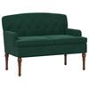 vidaXL Gombra tűz&ouml;tt loveseat S&ouml;t&eacute;tz&ouml;ld 111 x 65 x 79 cm B&aacute;rsony